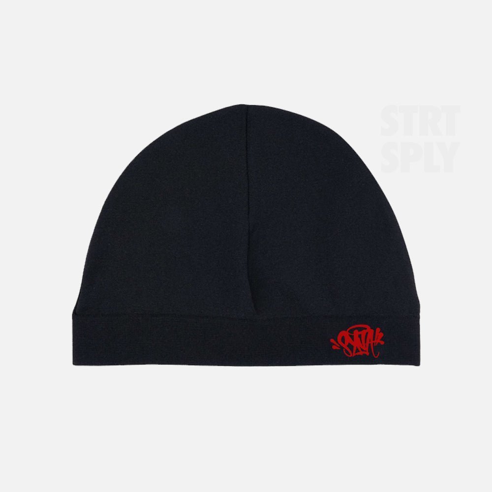 Syna World Logo Skull Hat - Black / Red - Image 1