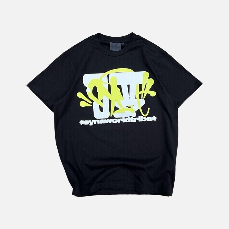 Syna World x Judah Glow In The Dark T-Shirt - Black / White - Image 1